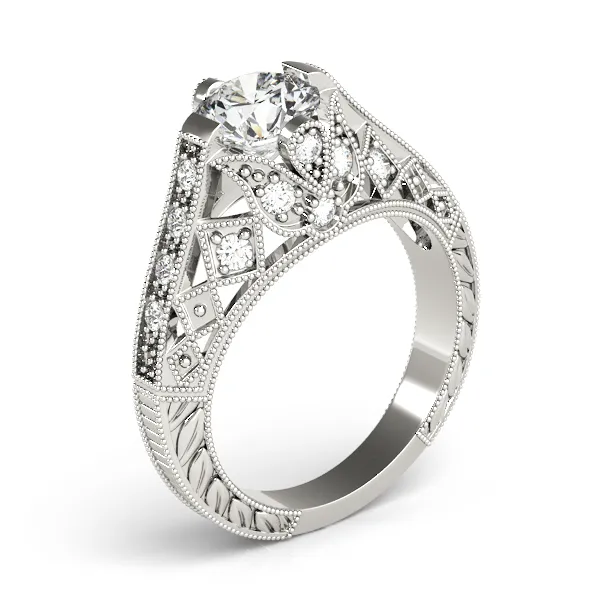 Platinum Antique Engagement Ring Image 3 Midtown Diamonds Reno, NV