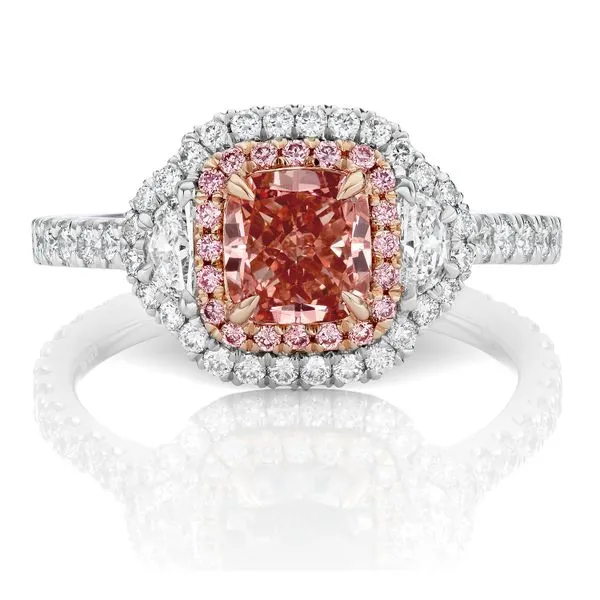 GIA Certified Fancy Intense Argyle Pink Cushion Ring 1.84 Carats Carroll's Jewelers Fort Lauderdale, FL