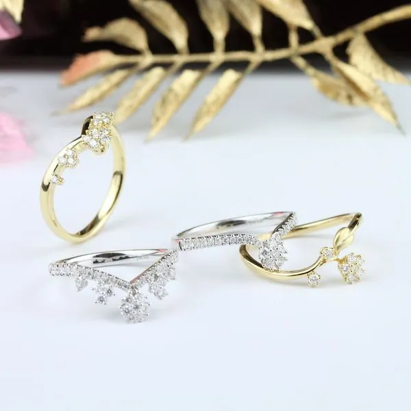 Lyria Leaves Band Image 4 Studio D Jewelers Woodstock, IL