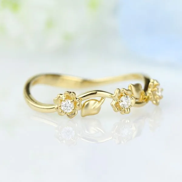 Lyria Leaves Band Image 3 Studio D Jewelers Woodstock, IL