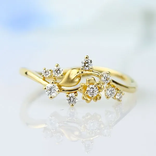 Lyria Leaves Band Image 3 Studio D Jewelers Woodstock, IL