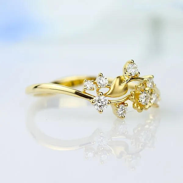 Lyria Leaves Band Image 4 Studio D Jewelers Woodstock, IL