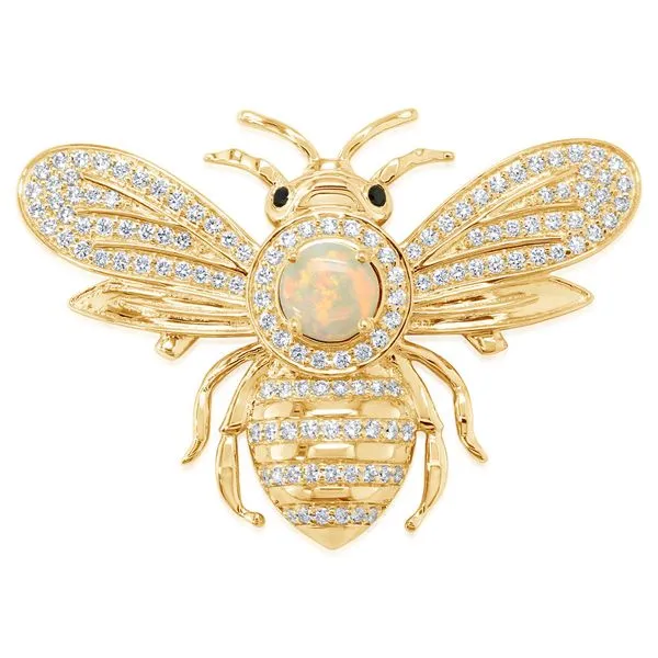 Yellow Gold Calibrated Light Opal Pin Hart's Jewelers Grants Pass, OR