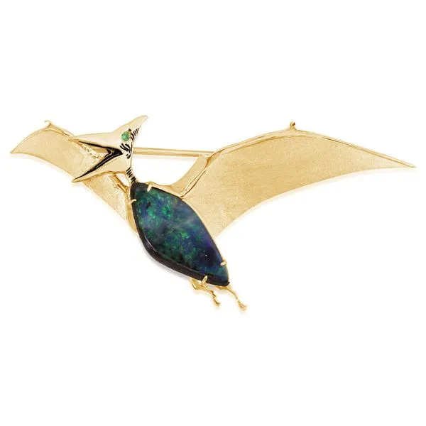 Yellow Gold Boulder Opal Pin Hart's Jewelers Grants Pass, OR