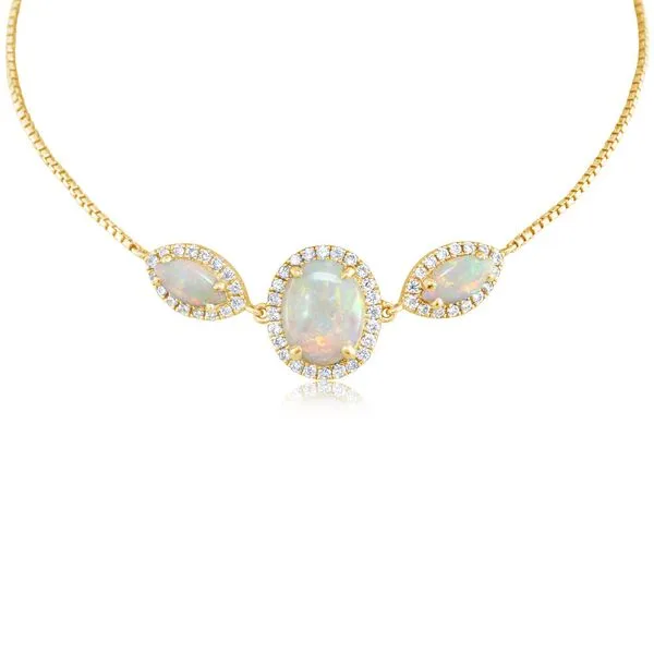 Yellow Gold Calibrated Light Opal Bracelet Daniel Jewelers Brewster, NY