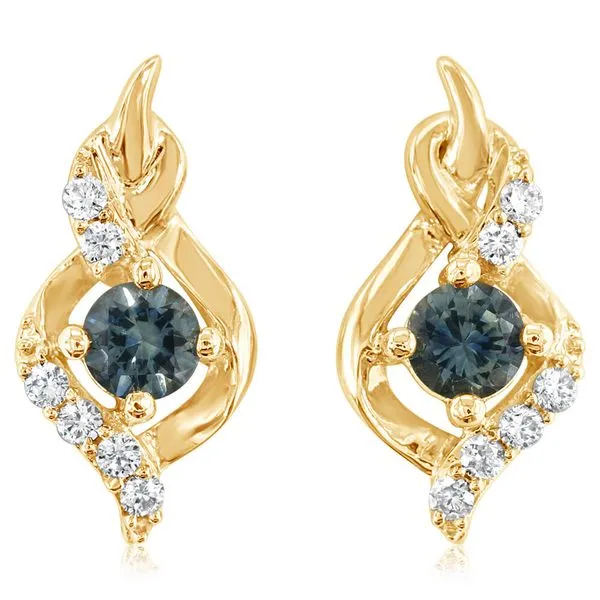Yellow Gold Sapphire Earrings Banks Jewelers Burnsville, NC