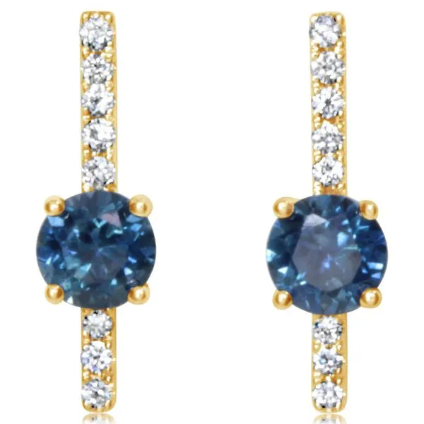 Yellow Gold Sapphire Earrings Daniel Jewelers Brewster, NY
