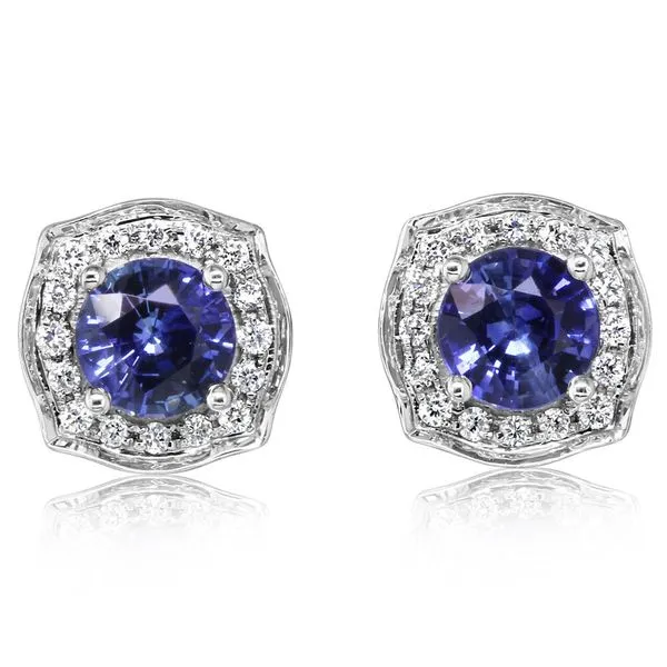 White Gold Sapphire Earrings Albert's Jewelers Kingsland, GA