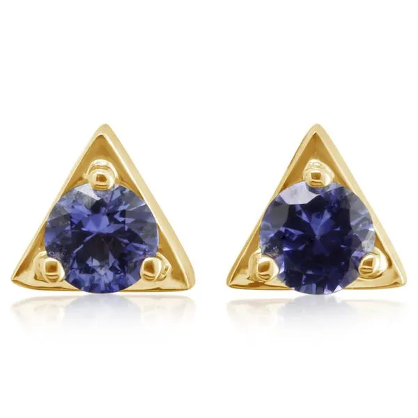 Yellow Gold Sapphire Earrings Jerald Jewelers Latrobe, PA