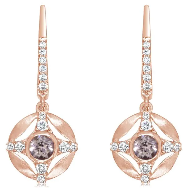 Rose Gold Lotus Garnet Earrings Albert's Jewelers Kingsland, GA
