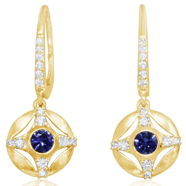 Yellow Gold Sapphire Earrings Albert's Jewelers Kingsland, GA
