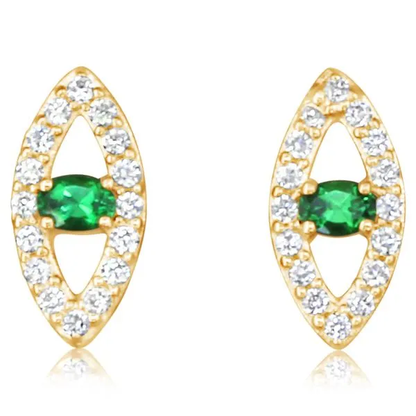Yellow Gold Tsavorite Earrings Cravens & Lewis Jewelers Georgetown, KY