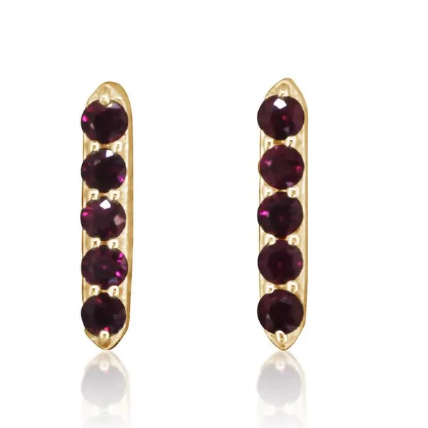 Yellow Gold Ruby Earrings Albert's Jewelers Kingsland, GA