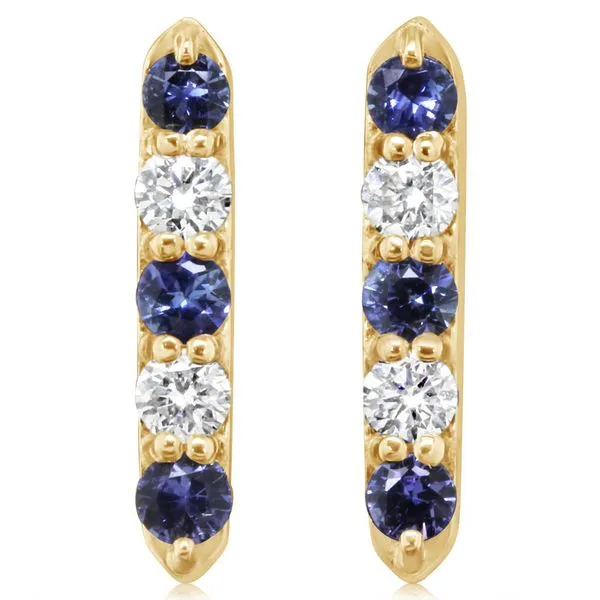 Yellow Gold Sapphire Earrings Grader Jewelers Groton, CT