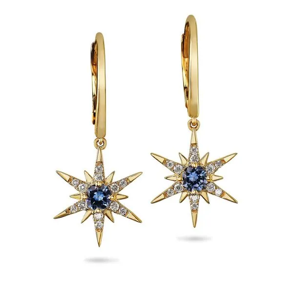 Yellow Gold Sapphire Earrings Albert's Jewelers Kingsland, GA