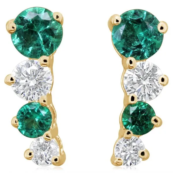 White Gold Emerald Earrings Daniel Jewelers Brewster, NY