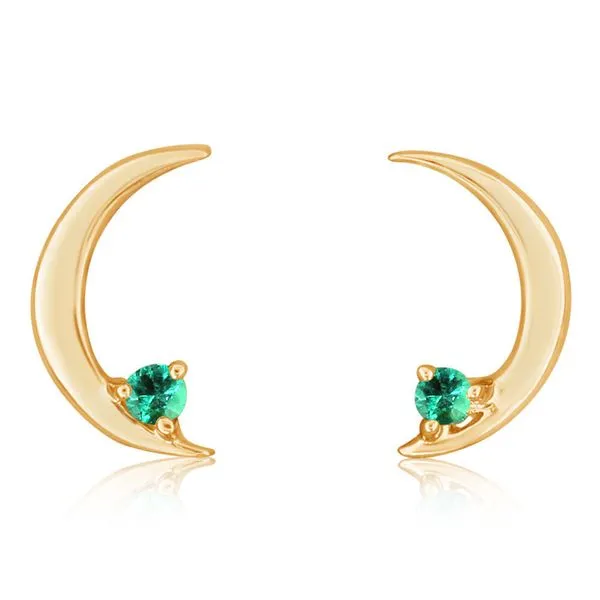 Yellow Gold Emerald Earrings Albert's Jewelers Kingsland, GA