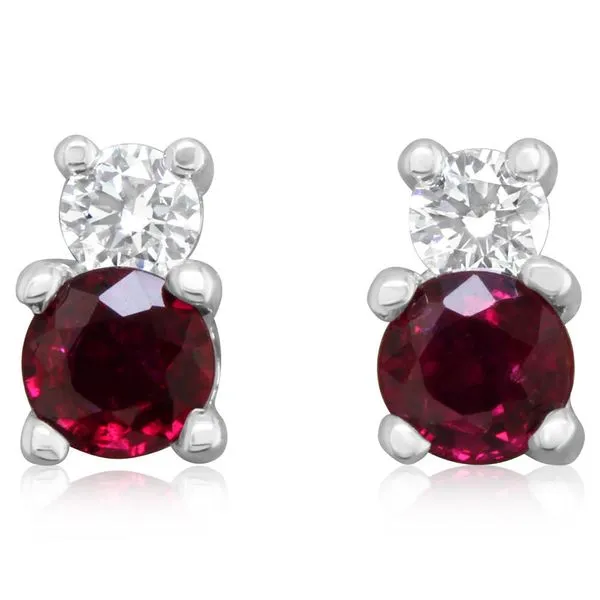 Yellow Gold Ruby Earrings Leslie E. Sandler Fine Jewelry and Gemstones rockville , MD