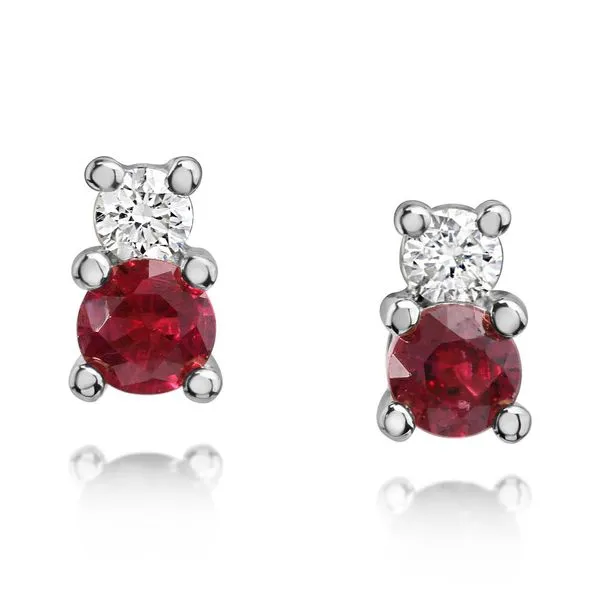 White Gold Ruby Earrings Leslie E. Sandler Fine Jewelry and Gemstones rockville , MD
