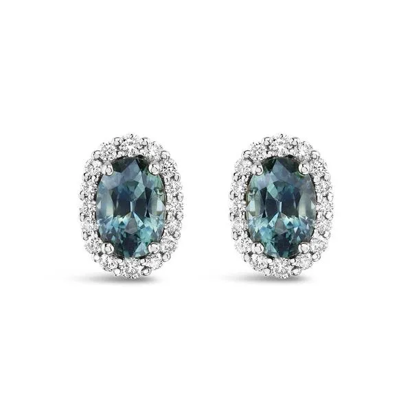 White Gold Sapphire Earrings Studio D Jewelers Woodstock, IL