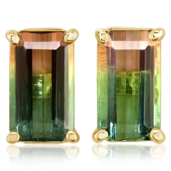 Yellow Gold Tourmaline Earrings Thomas A. Davis Jewelers Holland, MI