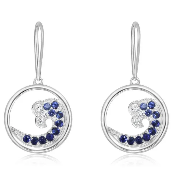 White Gold Sapphire Earrings Albert's Jewelers Kingsland, GA