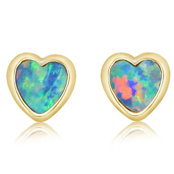 Yellow Gold Opal Earrings Albert's Jewelers Kingsland, GA