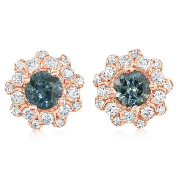 Rose Gold Sapphire Earrings Cravens & Lewis Jewelers Georgetown, KY