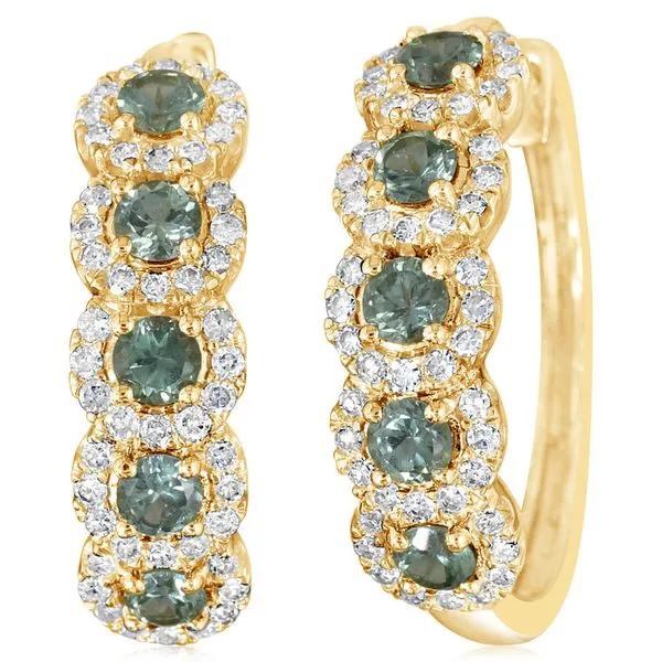 Yellow Gold Sapphire Earrings Jerald Jewelers Latrobe, PA