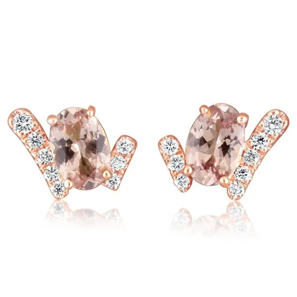Rose Gold Lotus Garnet Earrings Albert's Jewelers Kingsland, GA