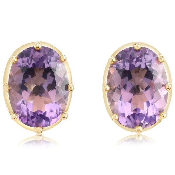 Yellow Gold Amethyst Earrings Rick's Jewelers California, MD