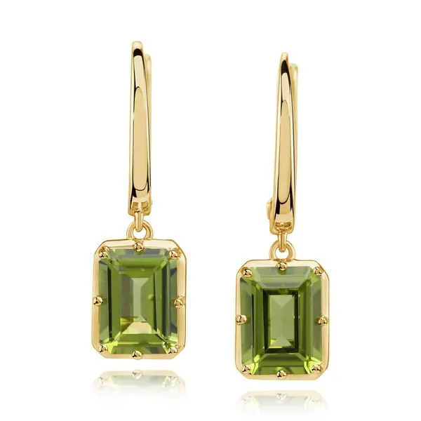 Yellow Gold Peridot Earrings Rick's Jewelers California, MD
