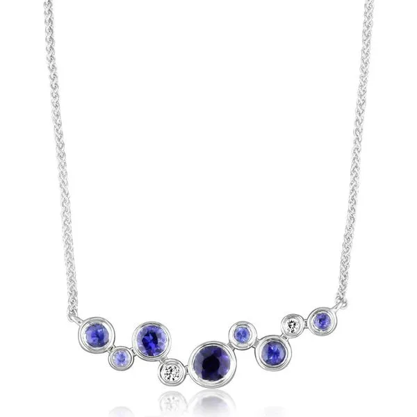 White Gold Sapphire Necklace Thomas A. Davis Jewelers Holland, MI