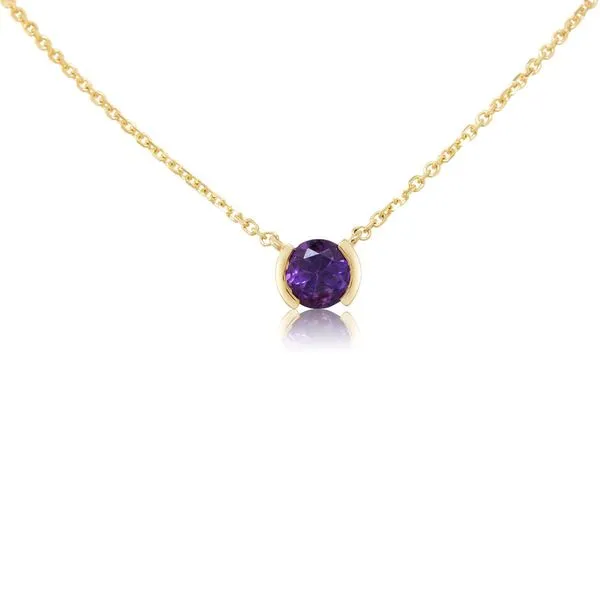 Yellow Gold Amethyst Necklace Mitchell's Jewelry Norman, OK