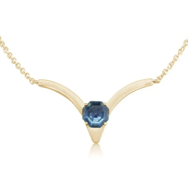 Yellow Gold Sapphire Necklace Albert's Jewelers Kingsland, GA
