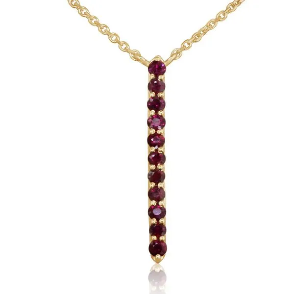 Yellow Gold Ruby Necklace Albert's Jewelers Kingsland, GA