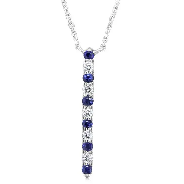 White Gold Sapphire Necklace Studio D Jewelers Woodstock, IL