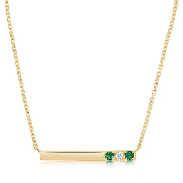 Yellow Gold Emerald Necklace Albert's Jewelers Kingsland, GA