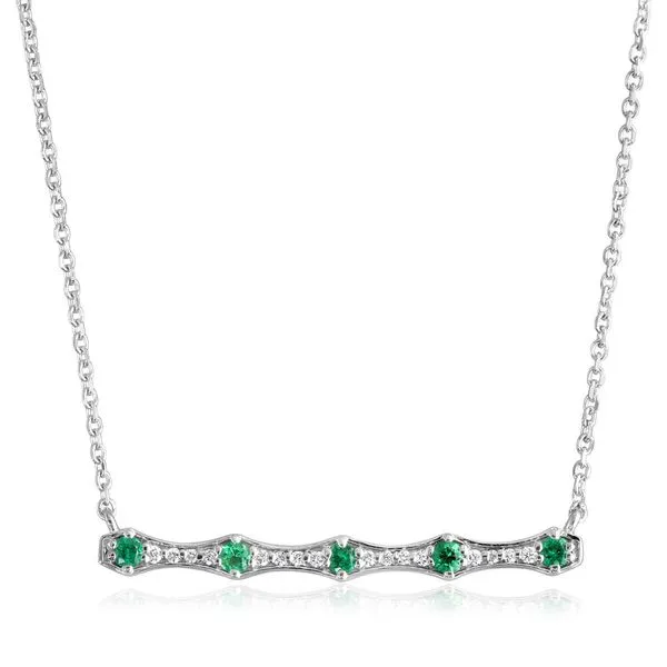 White Gold Emerald Necklace Gold Mine Jewelers Jackson, CA