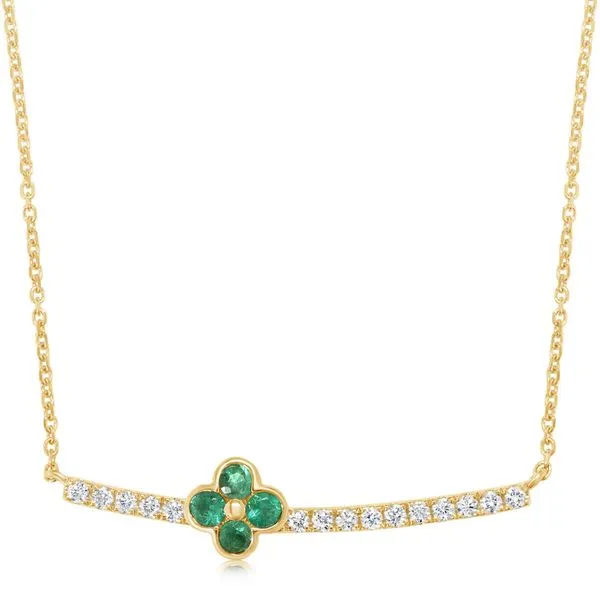 Yellow Gold Emerald Necklace Blue Heron Jewelry Company Poulsbo, WA