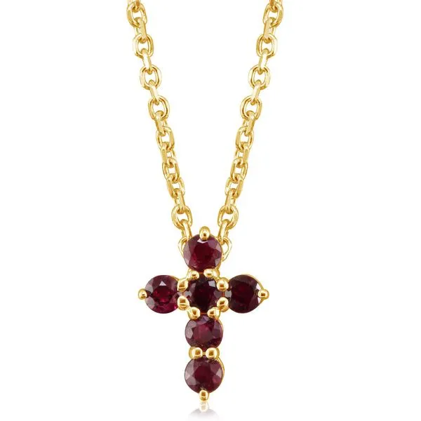 Yellow Gold Ruby Necklace Thomas A. Davis Jewelers Holland, MI