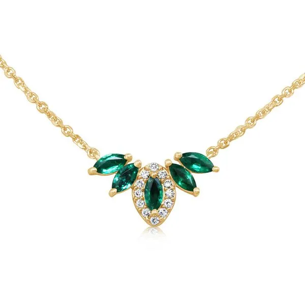 Yellow Gold Emerald Necklace Arthur's Jewelry Bedford, VA