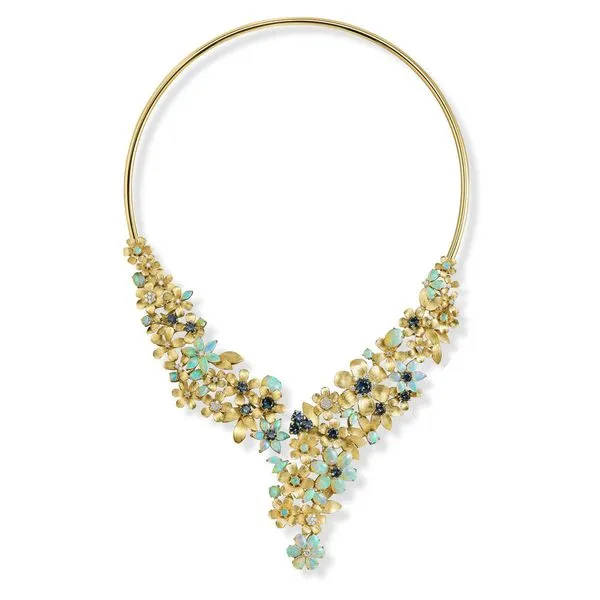 Yellow Gold Calibrated Light Opal Necklace Banks Jewelers Burnsville, NC
