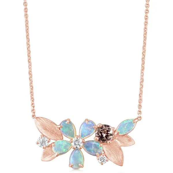 Rose Gold Calibrated Light Opal Necklace Studio D Jewelers Woodstock, IL