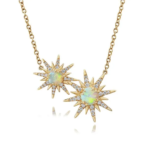 Yellow Gold Calibrated Light Opal Necklace Leslie E. Sandler Fine Jewelry and Gemstones rockville , MD