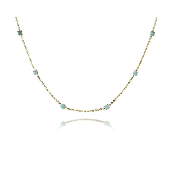 Yellow Gold Calibrated Light Opal Necklace Albert's Jewelers Kingsland, GA