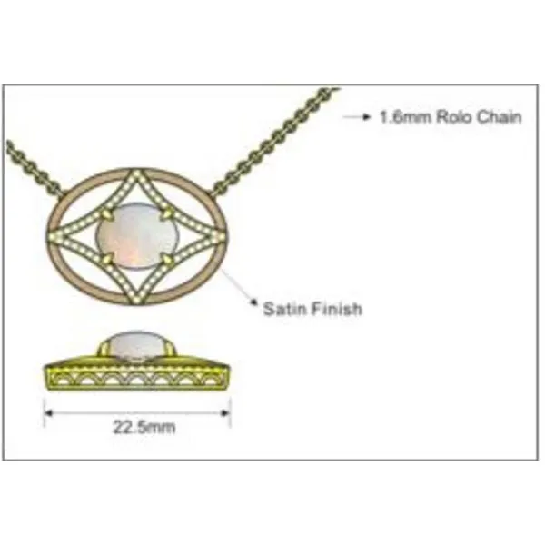 Yellow Gold Calibrated Light Opal Necklace Image 2 Leslie E. Sandler Fine Jewelry and Gemstones rockville , MD