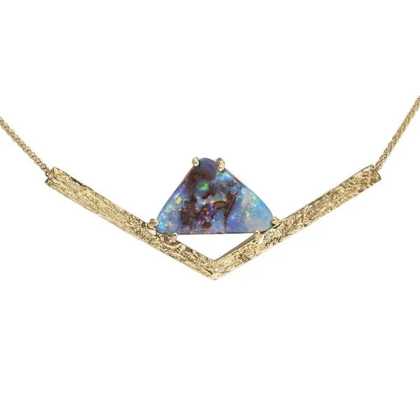 Yellow Gold Boulder Opal Necklace Albert's Jewelers Kingsland, GA