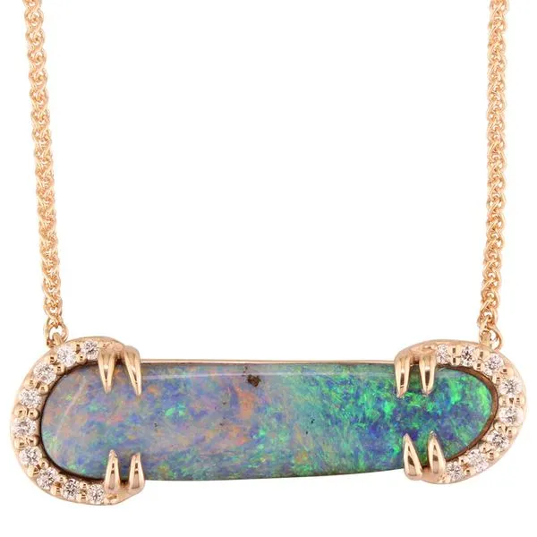 Rose Gold Boulder Opal Necklace Albert's Jewelers Kingsland, GA