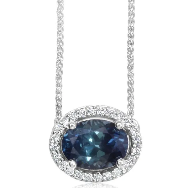 White Gold Sapphire Necklace Albert's Jewelers Kingsland, GA